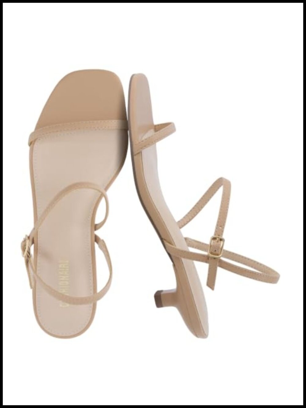 Kitten Heel Sandals Ankle Strap